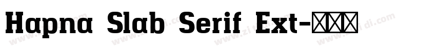 Hapna Slab Serif Ext字体转换
